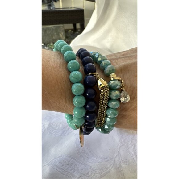 New Stack Beads Stretch Bangle Bracelet Chic Women Party Vacation Jewelry Gift - Picture 3 of 8